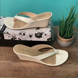 CL by Laundry dressy flip flops